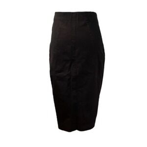 Victoria's Secret Body By Victoria Pencil Skirt Black Knit Midi Back Slit 6‎